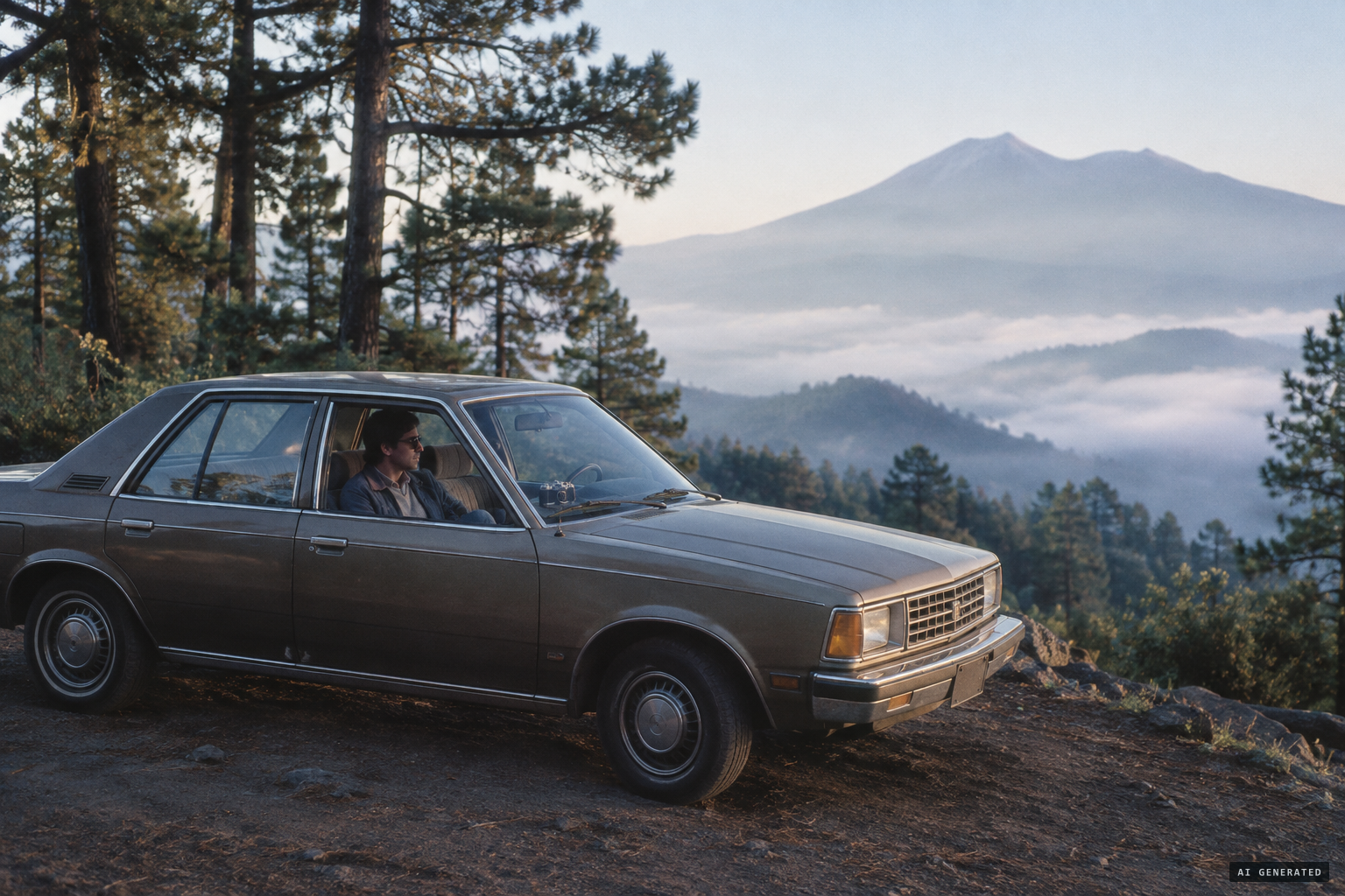Díaz waits in his car at Ajusco for the journalist