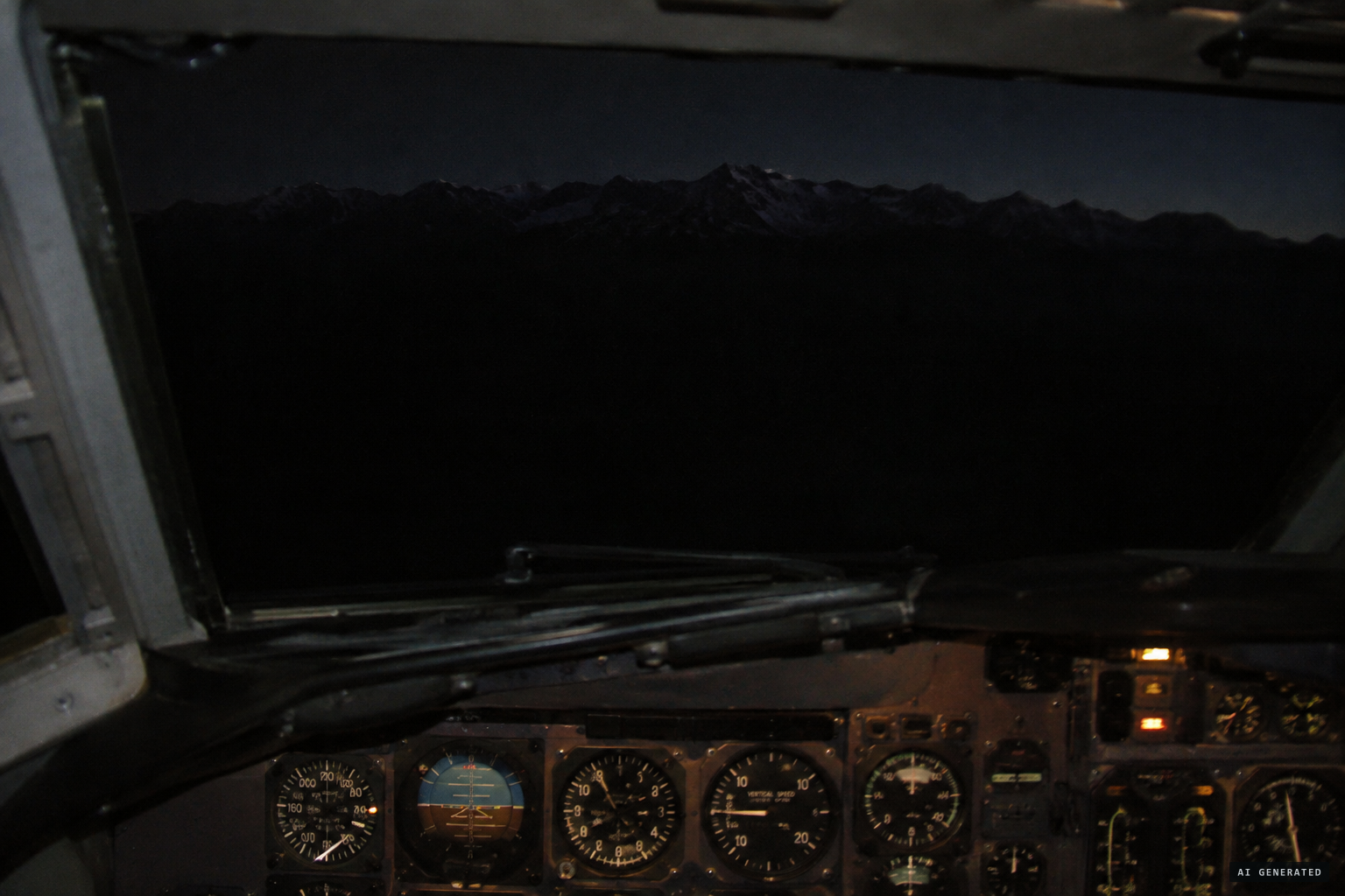 The runway lights and the airport go out, and Polanco breaks off the landing
