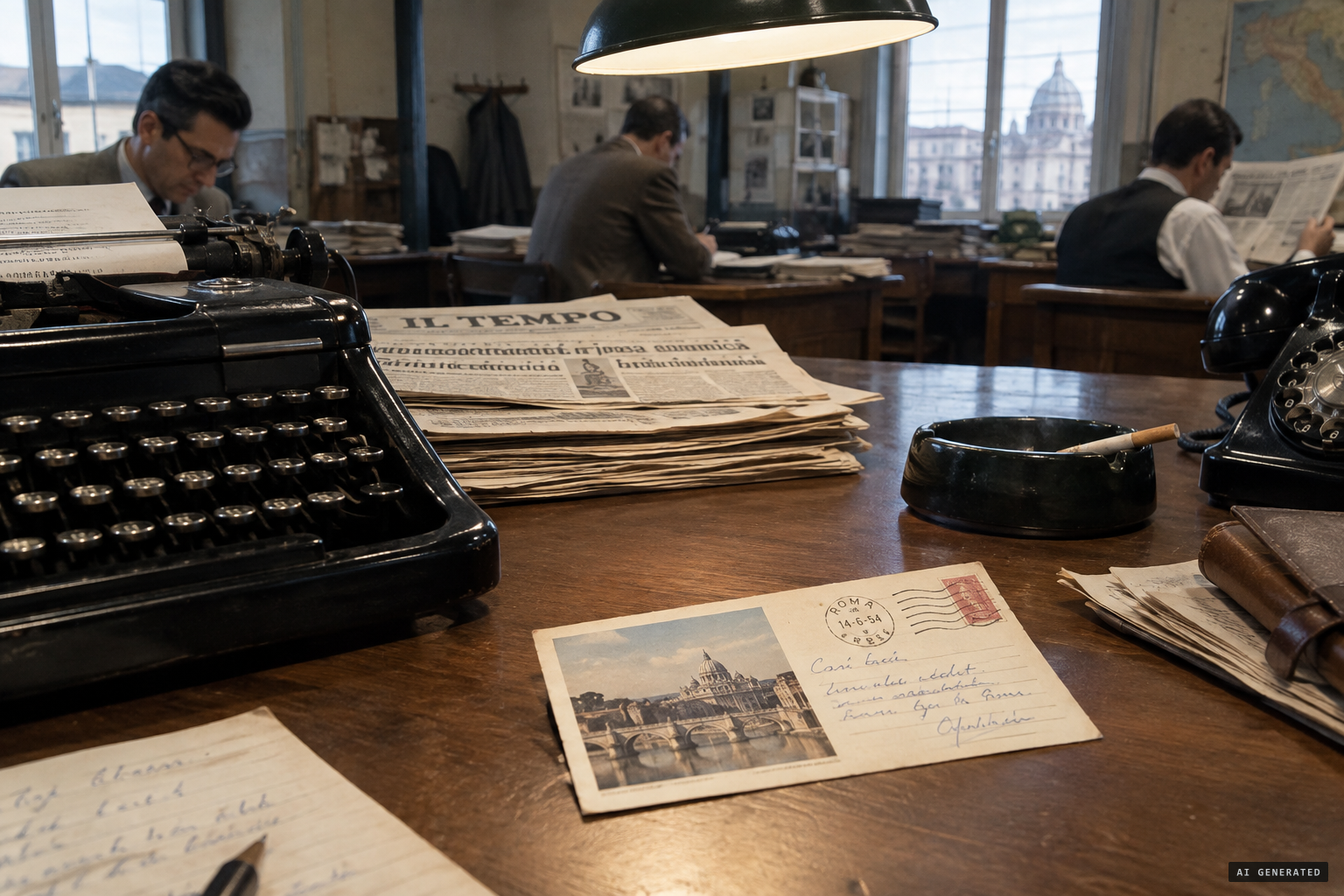 The anonymous postcard from Rome claiming a hoax