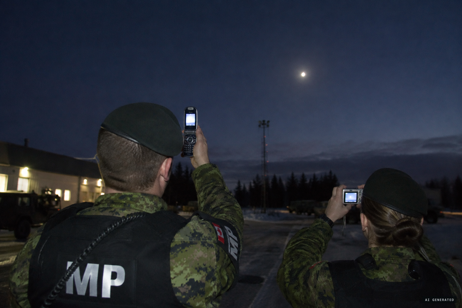 The light is recorded by video, digital camera and cell phone