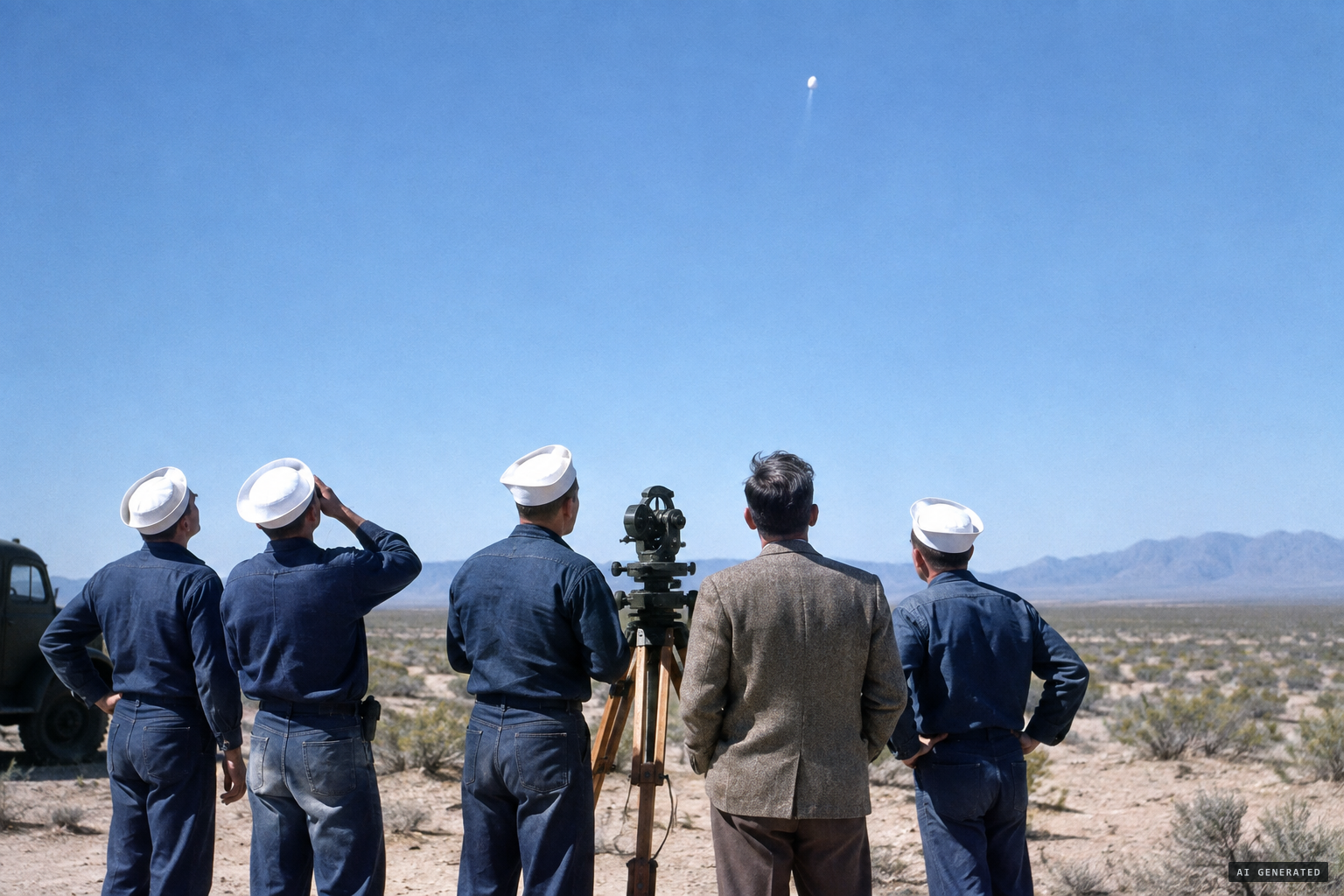 The object turns north and climbs until it is lost with distance, watched by the Navy crew