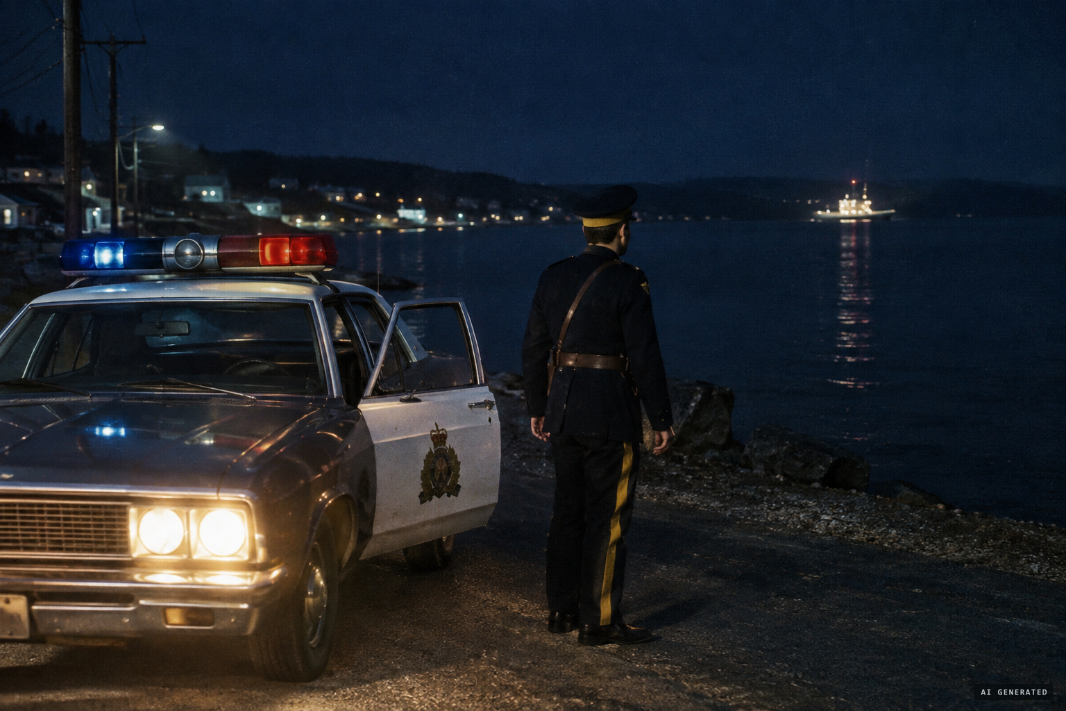 Constable James Blackwood arrives at 1:45 a.m. to a clearly visible object