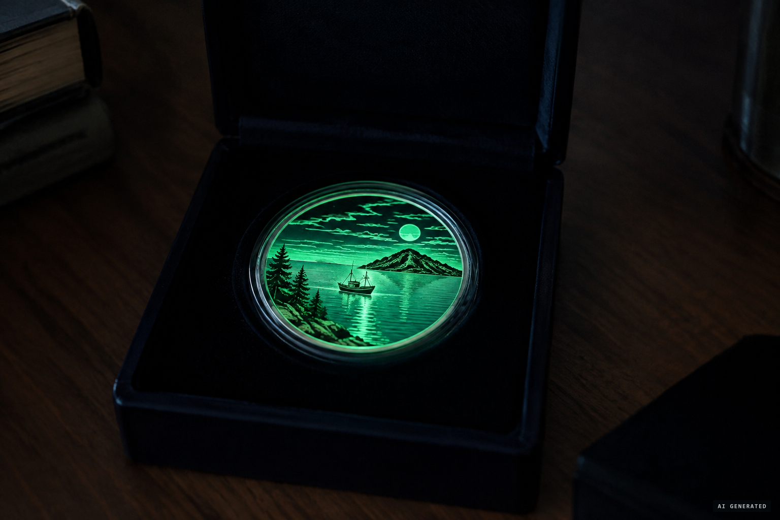 The Royal Canadian Mint's glow-in-the-dark Clarenville Event coin