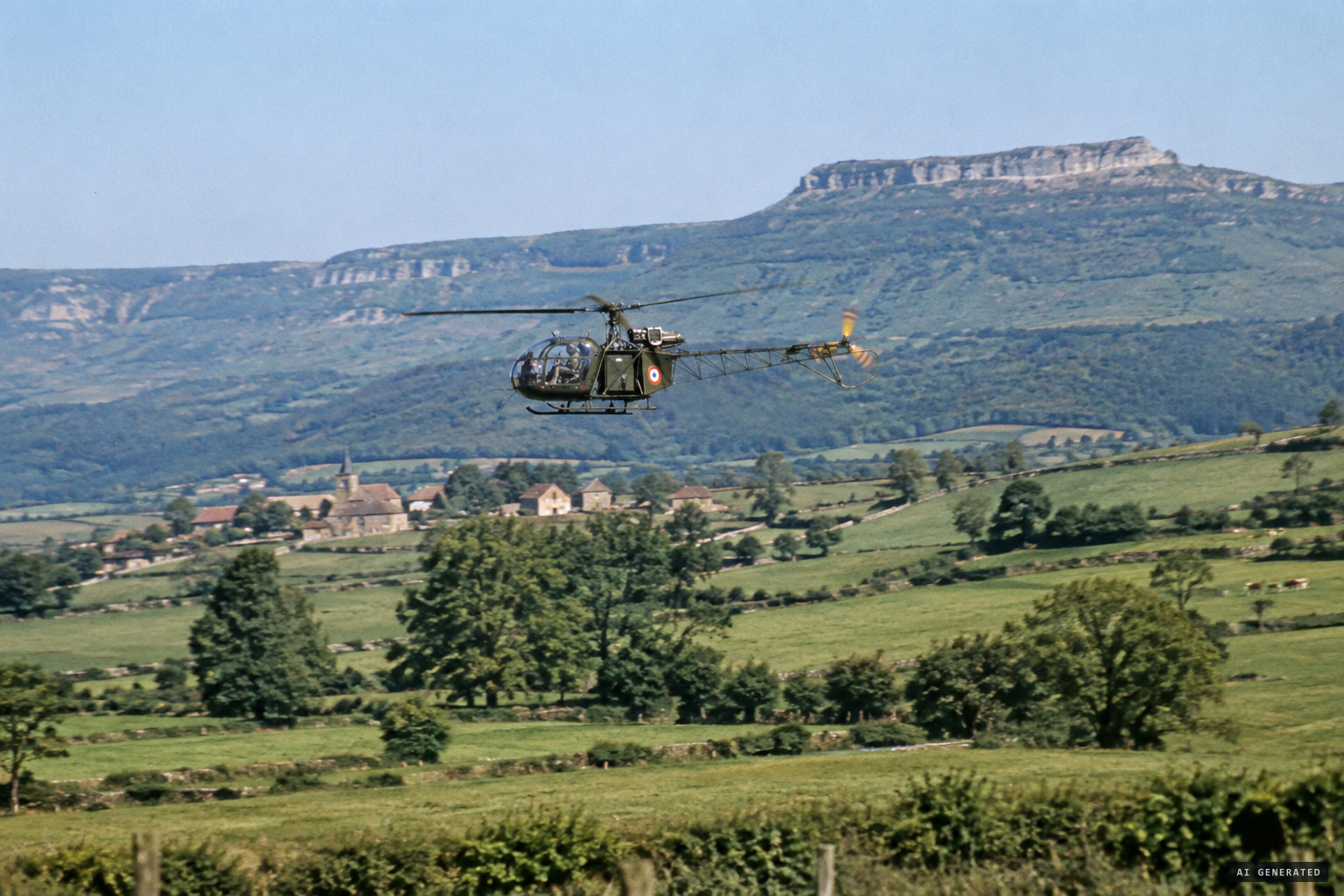 The helicopter explanation: a military Alouette II