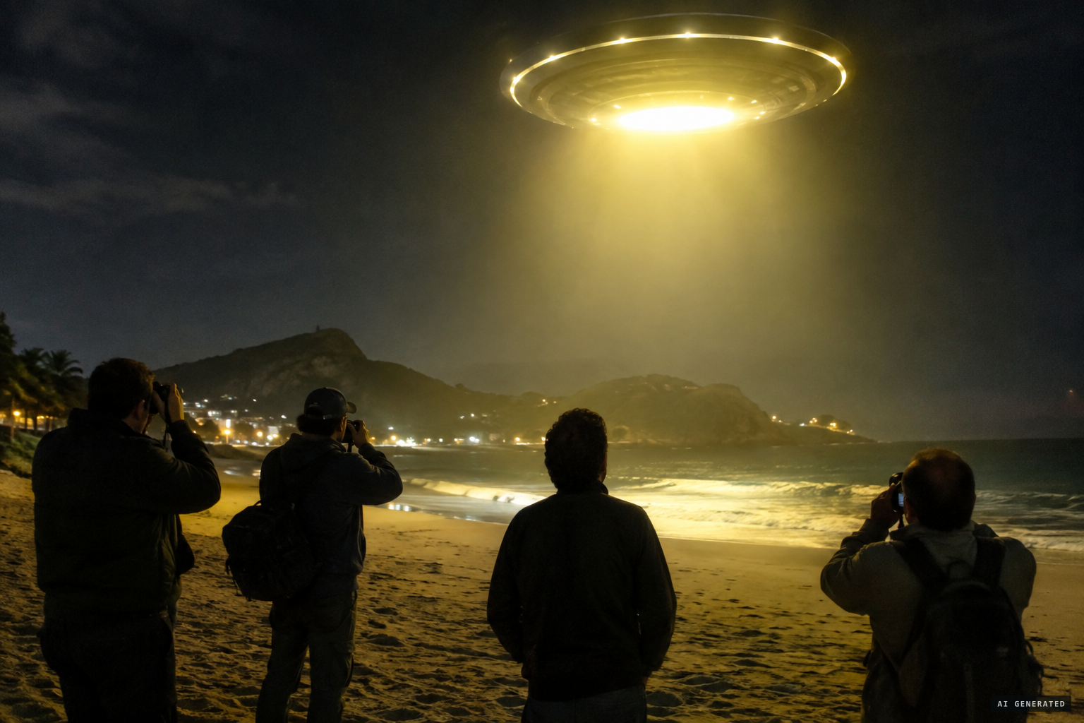 At Baía do Sol a thirty-metre disc flashes yellow light onto the vigil