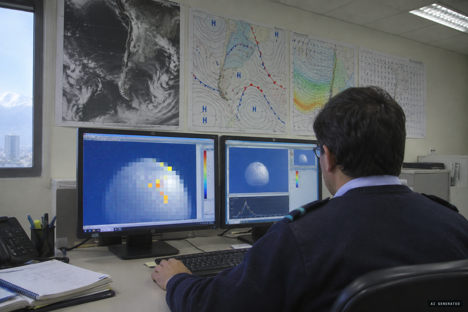 A DGAC analyst studies the photos and finds a solid object reflecting sunlight