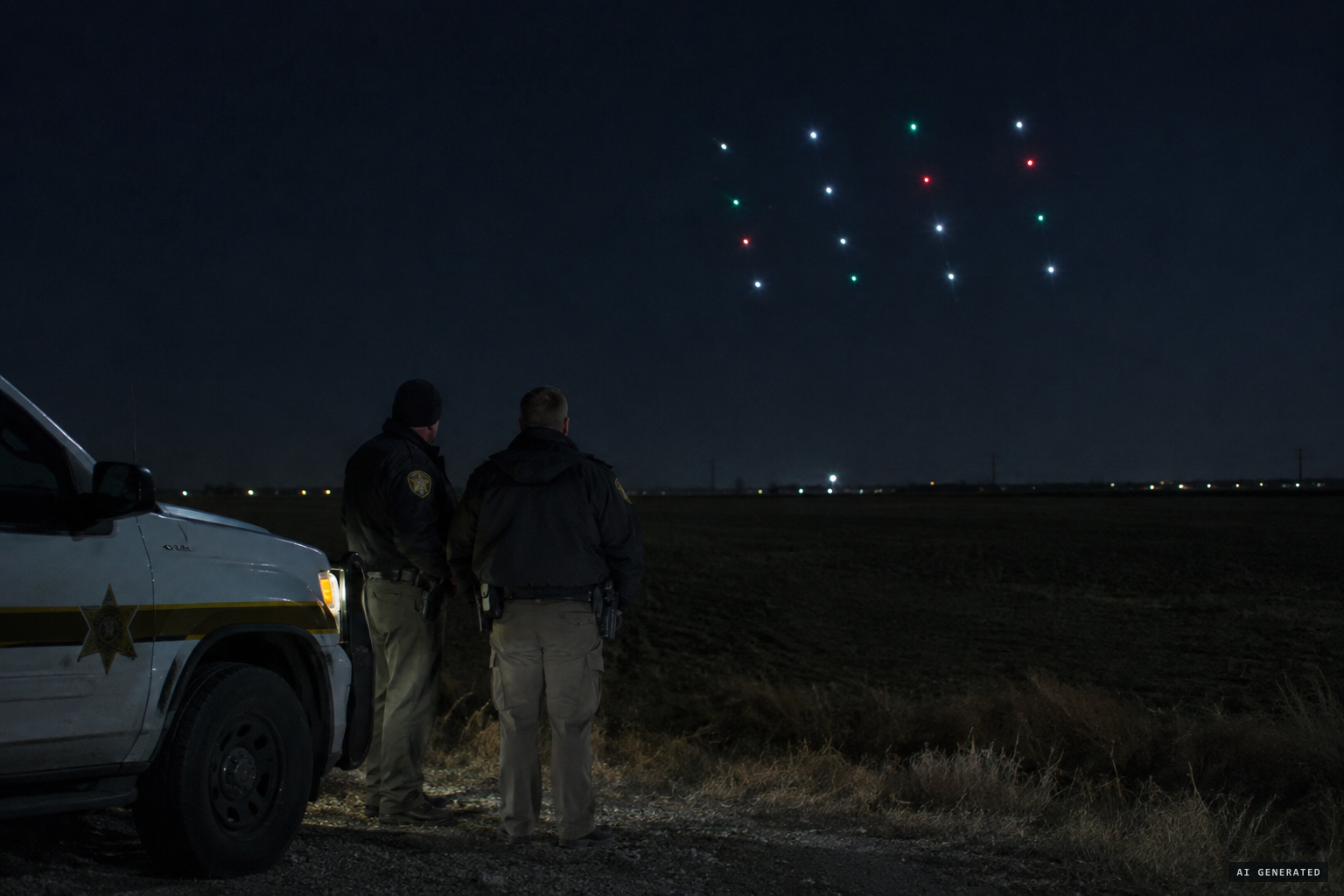 The lights fly one square, then another
