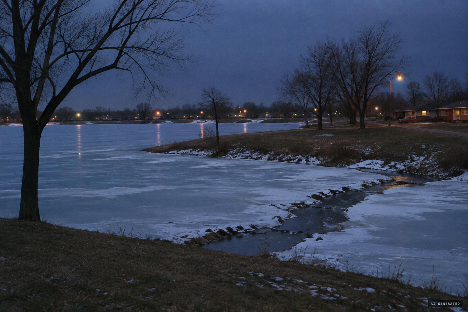 Big Lake Park on the north side of Council Bluffs, where Gilbert's Pond meets Big Lake