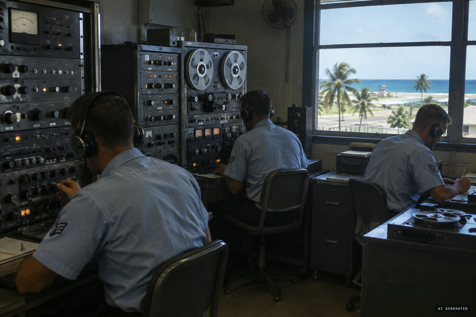 Detachment A operators at Key West monitor Cuban air-defence radio traffic