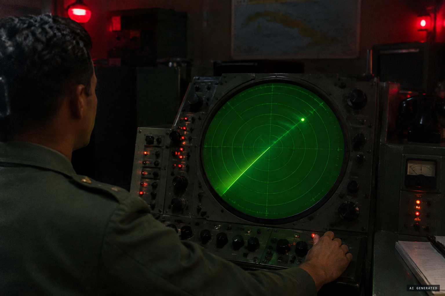 Cuban radar picks up an unknown target coming in from the northeast