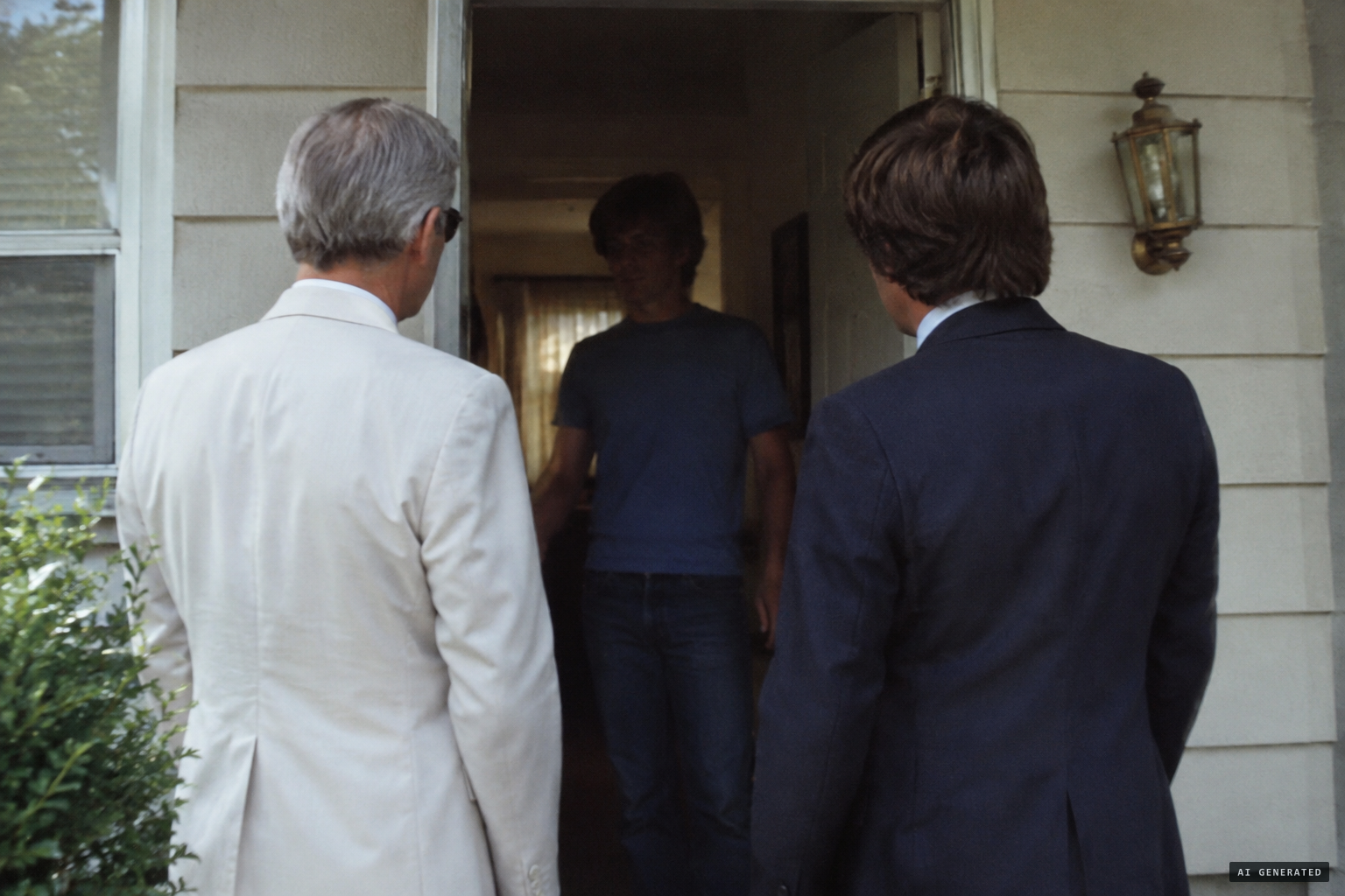 Two FBI agents arrive at Todd's home on 28 July 1978