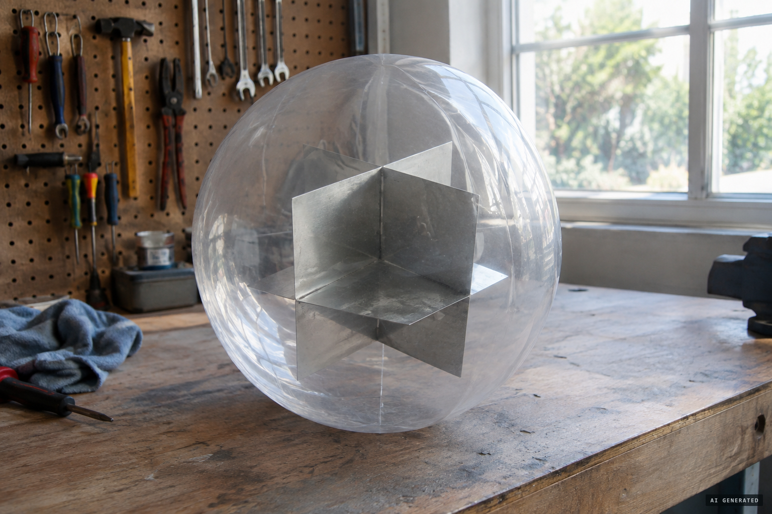 The sceptics' theory: a radar reflector inside a clear balloon
