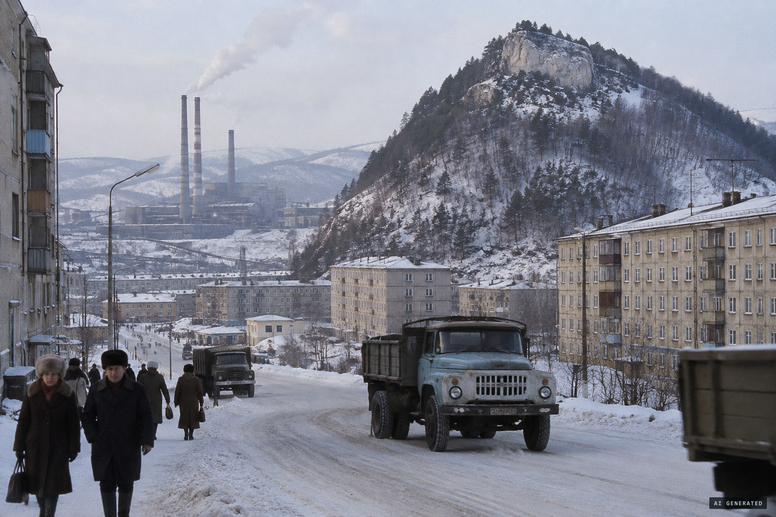 The mining town of Dalnegorsk and Izvestkovaya Hill, later known as Height 611
