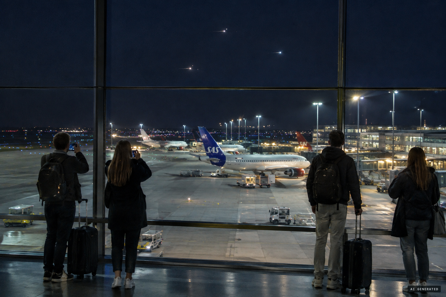 Three or four big drones over Kastrup, arriving from different directions