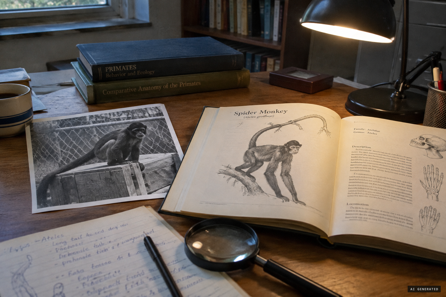 Researchers compare the chest, hands and face with a spider monkey.