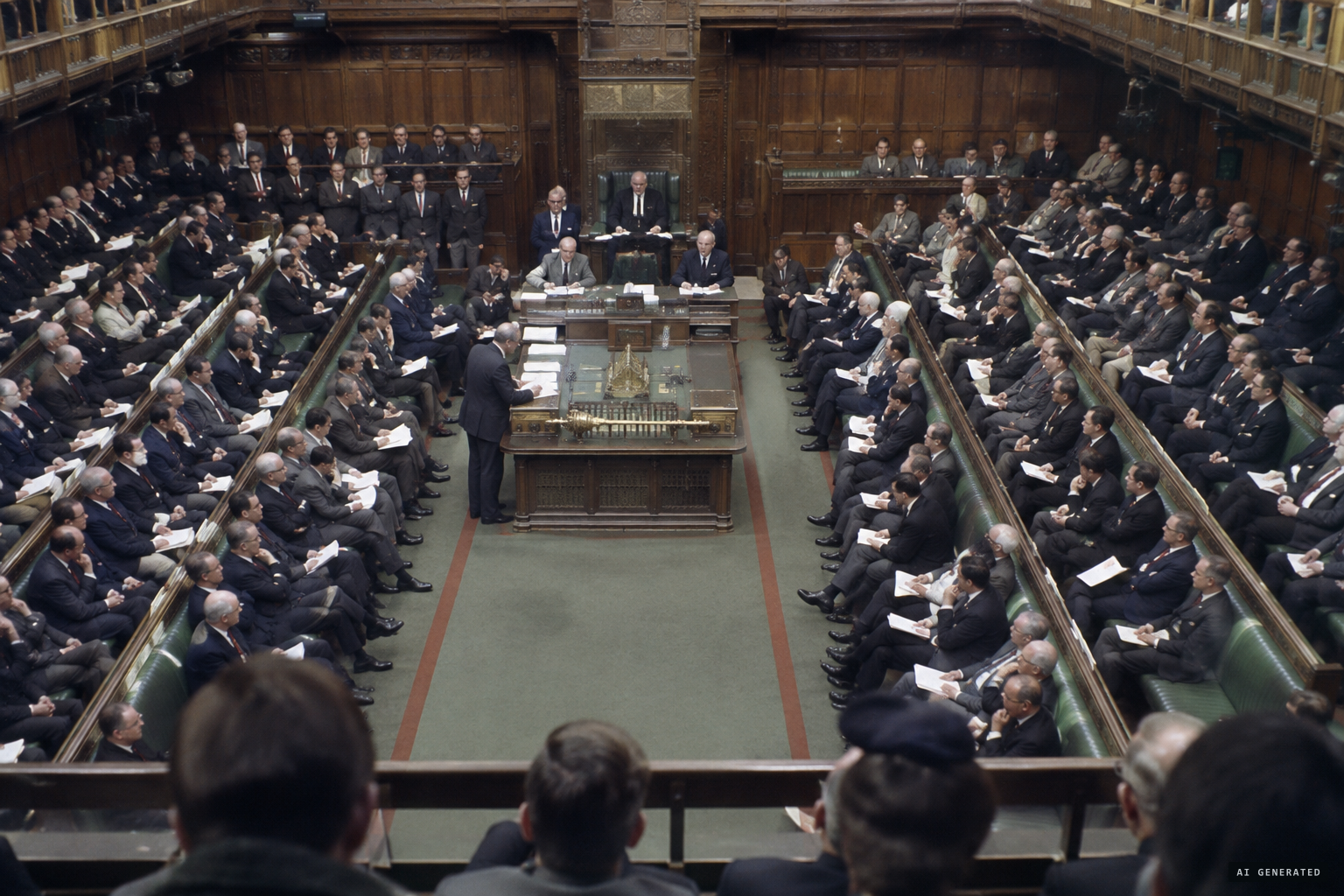 The flying cross is raised in the House of Commons