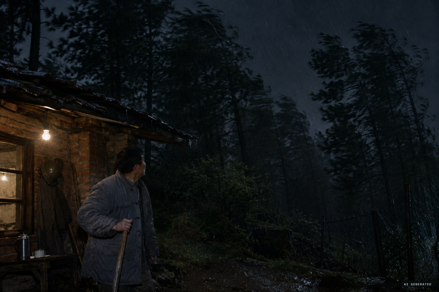 A night watchman hears an enormous roar like a steam locomotive at about three in the morning