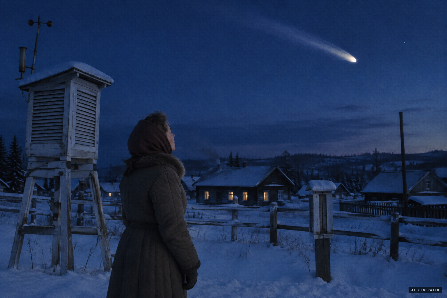 Meteorologist Tokareva sees a moving star with a tail swell into a large ball