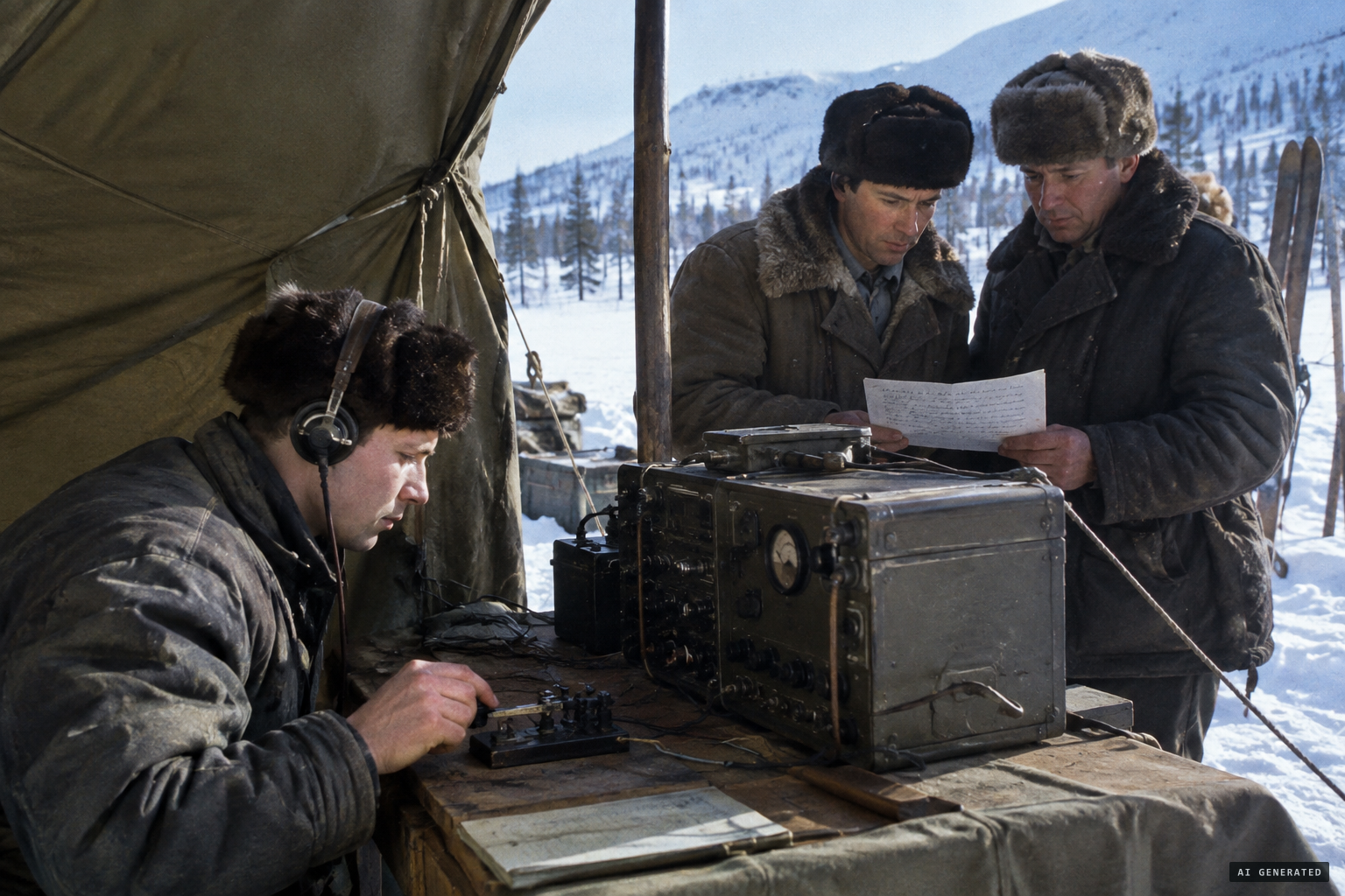 The morning radiogram about the sphere goes out