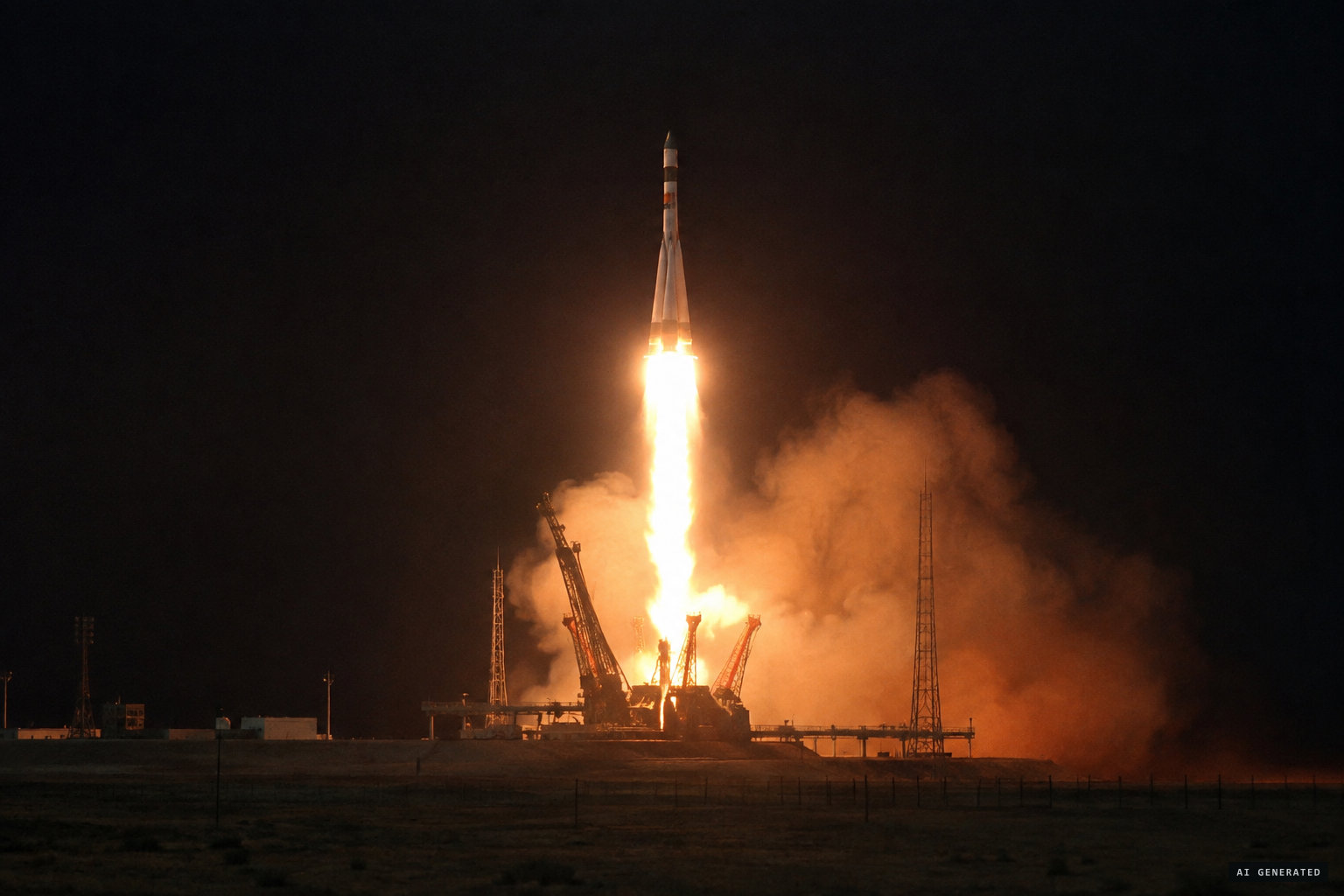 An R-7 missile launch from Baikonur, one suggested source of the lights
