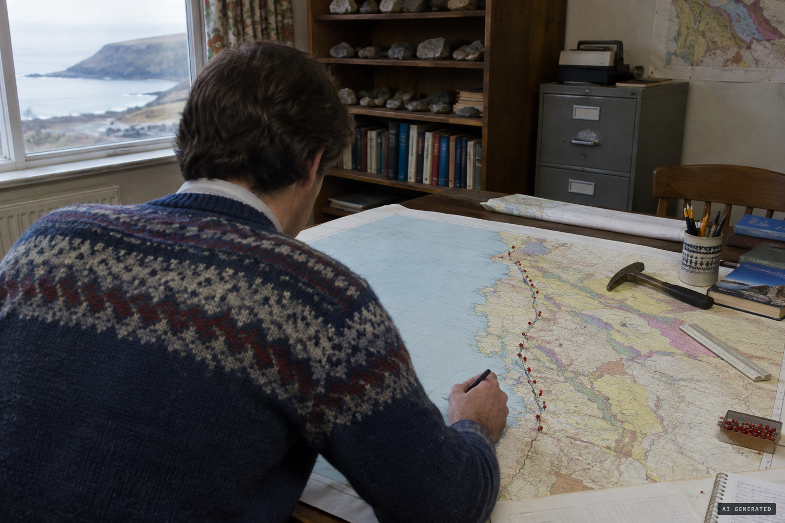 Paul Devereux maps the sightings along the Mochras Fault