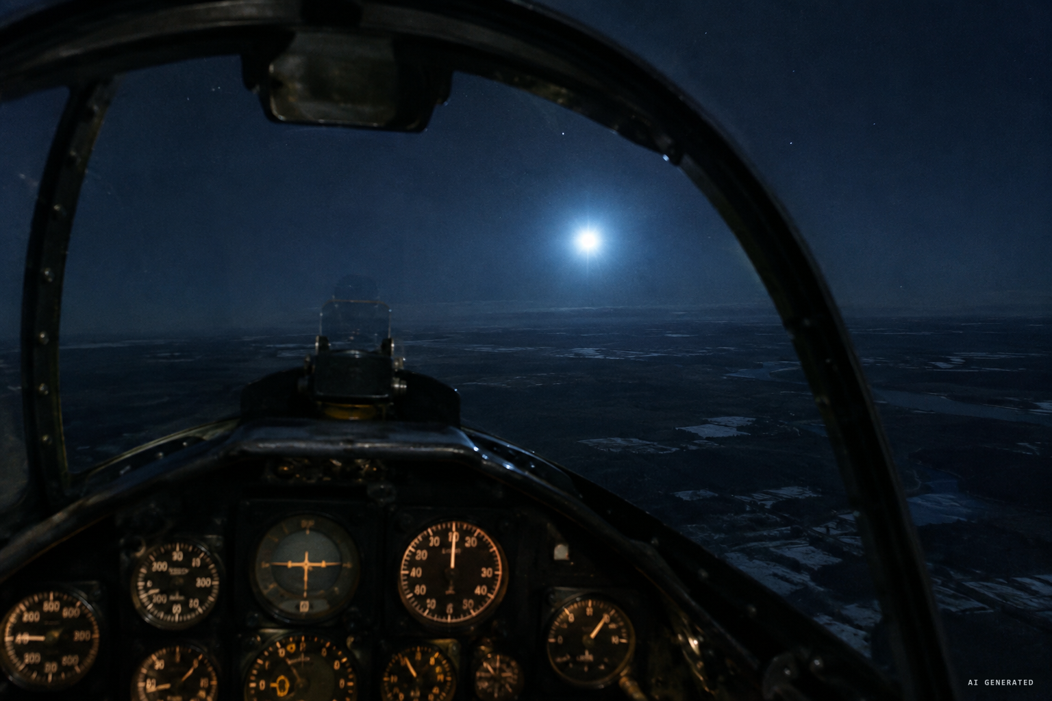 The first F-84 pilot sees a light brighter than the brightest star