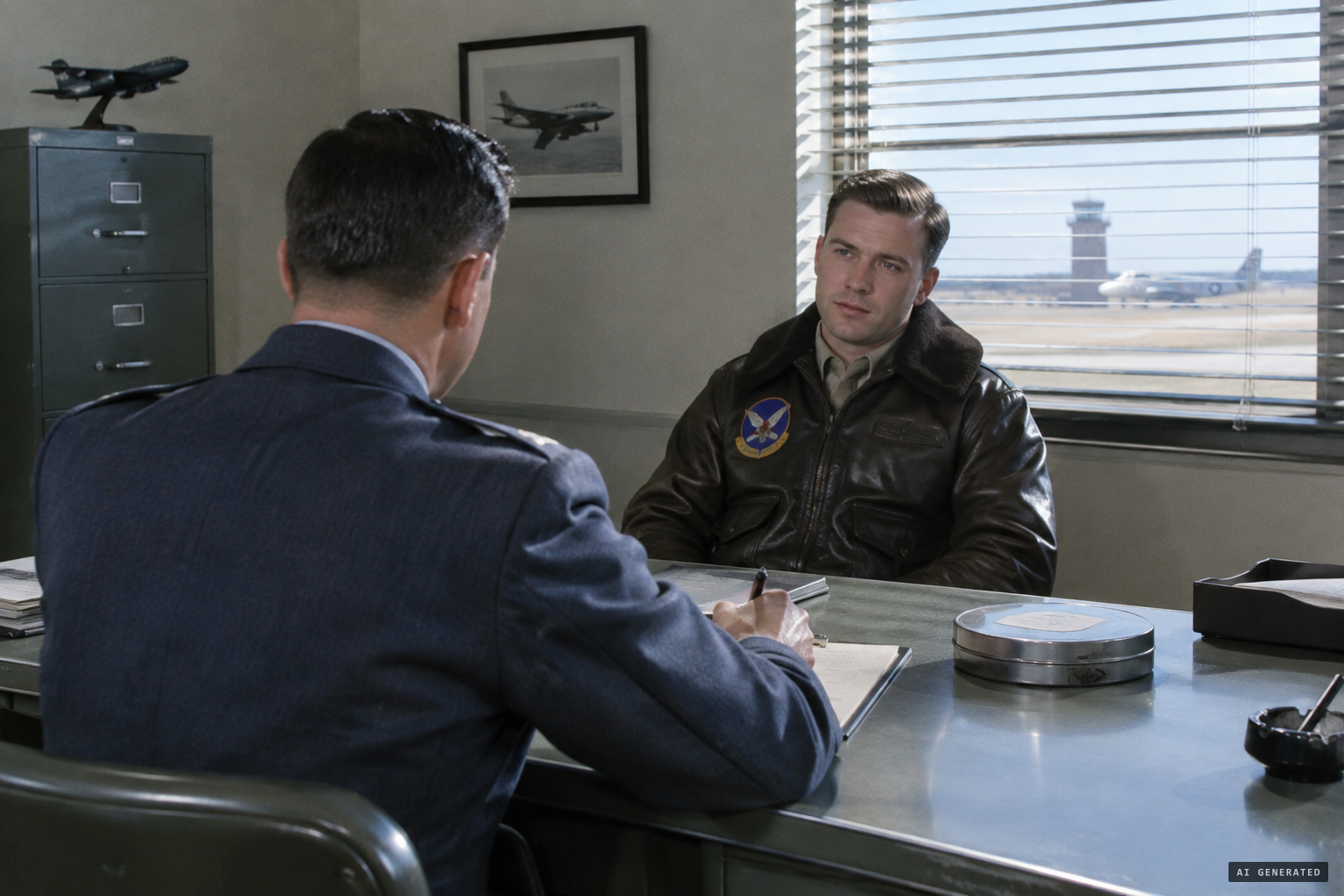 Capt. Ruppelt of Project Blue Book interviews the Ellsworth witnesses