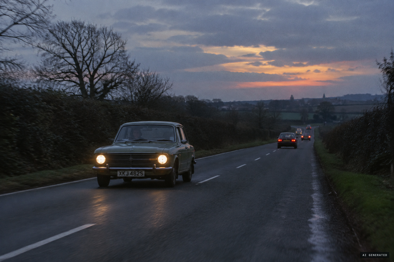 About 17:15, she sets off for home towards Weedon and Church Stowe