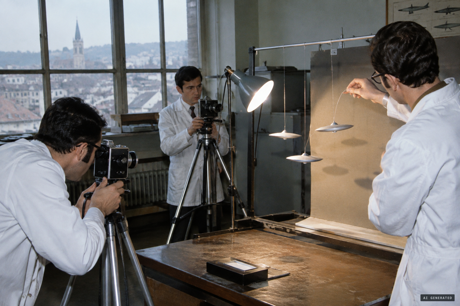 University of Cluj technicians test scale models