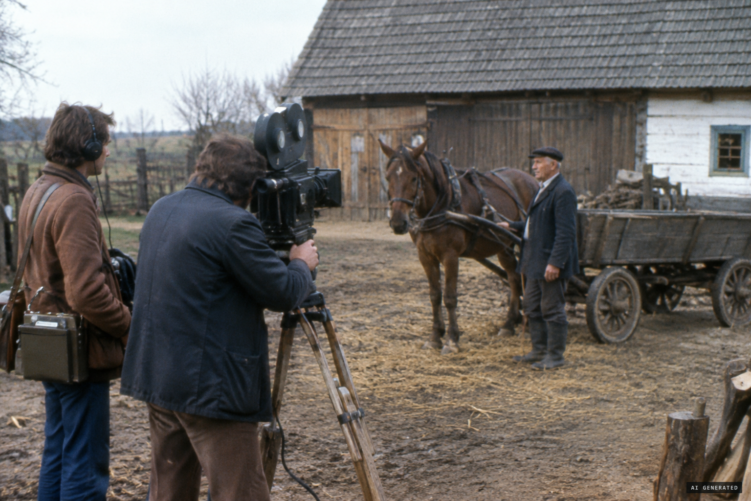 TVP Łódź films a documentary featuring Wolski