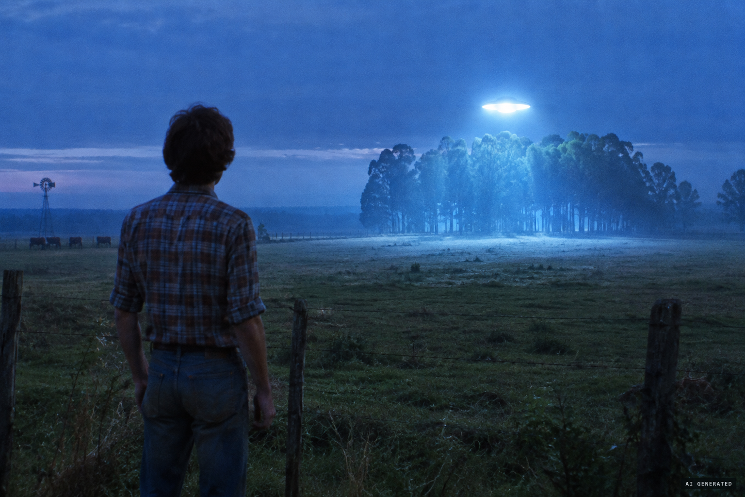 Julio César Rattín sees a light-emitting disc over the eucalyptus copse