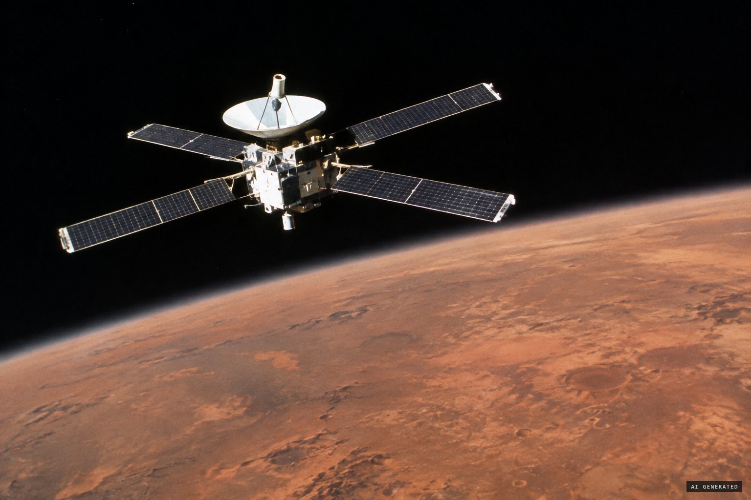Viking 1 photographing Mars' northern latitudes in search of a landing site