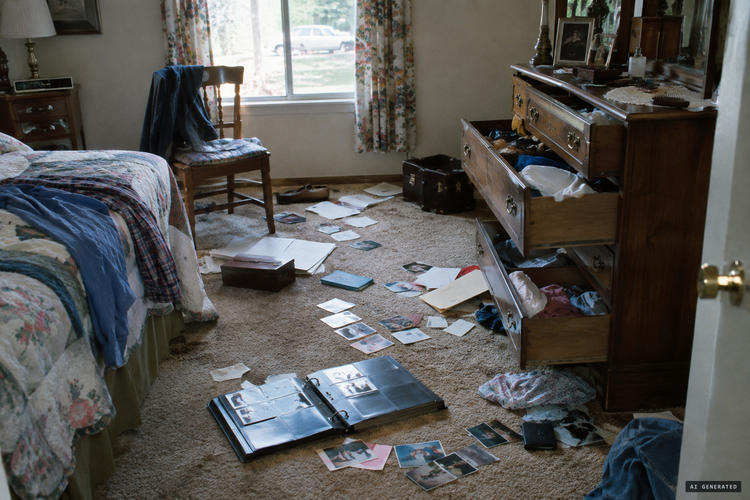 1983: a burglary in which the photos were taken