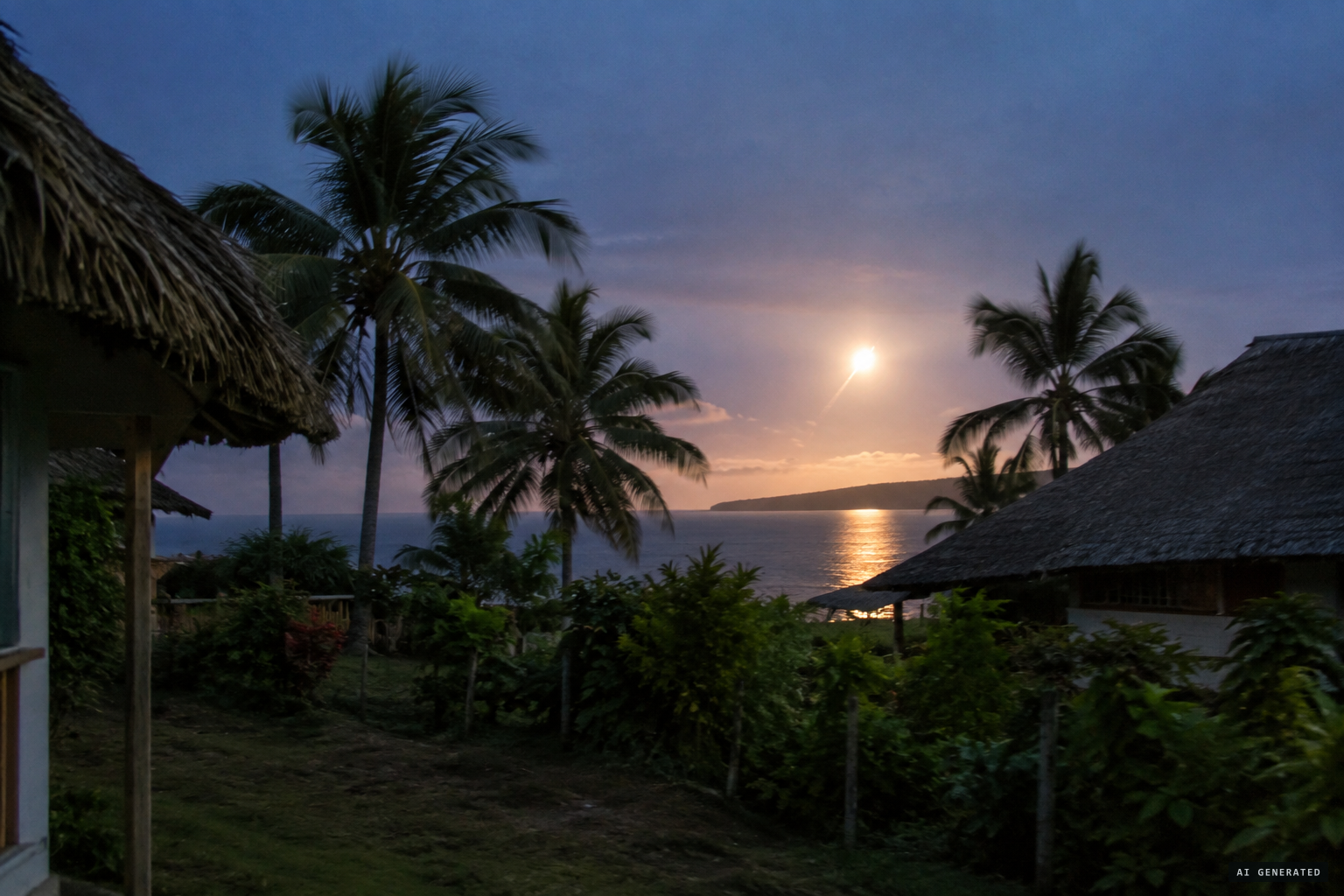 About 6:45 pm, a light seems to approach the mission