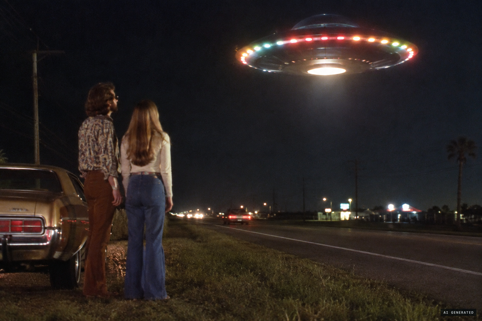 February 1979: Cárdenas and his wife Iris describe a mushroom-shaped craft ringed with coloured lights