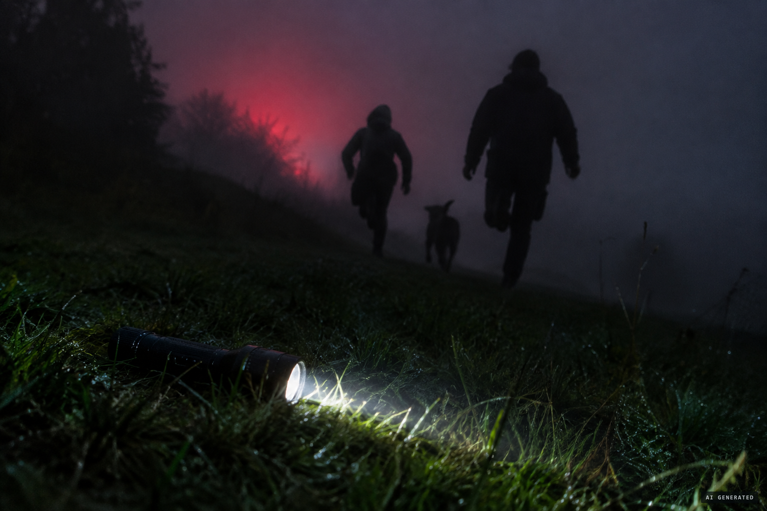 Lemon drops his flashlight and everyone runs