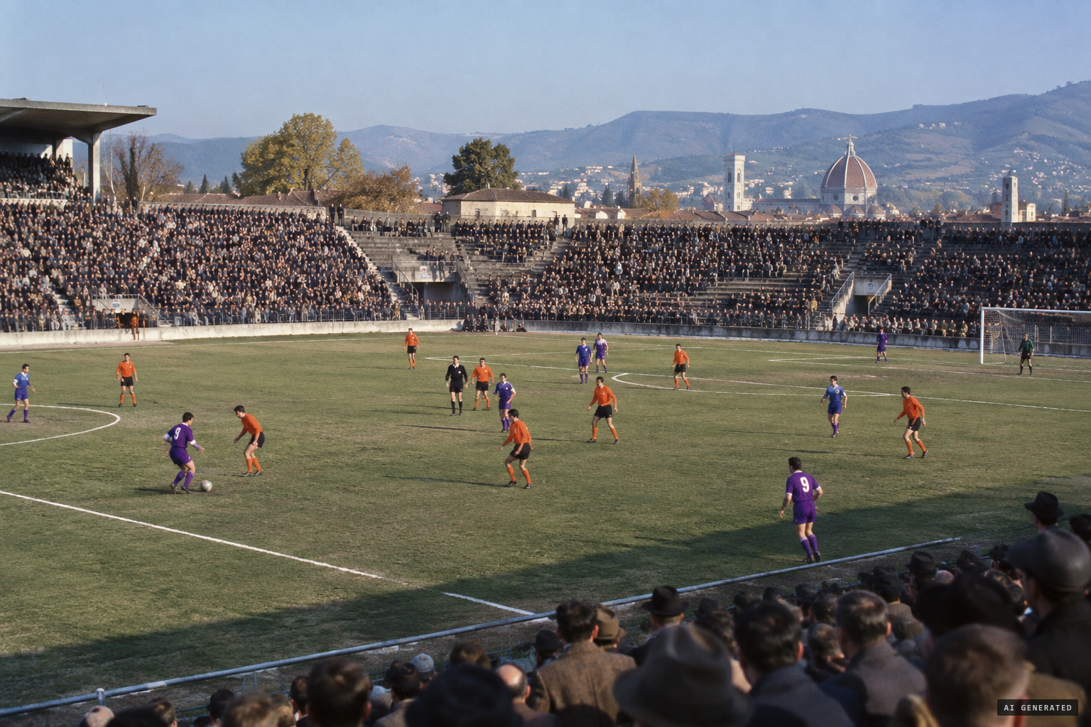 Fiorentina host Pistoiese at the Stadio Comunale, 27 October 1954