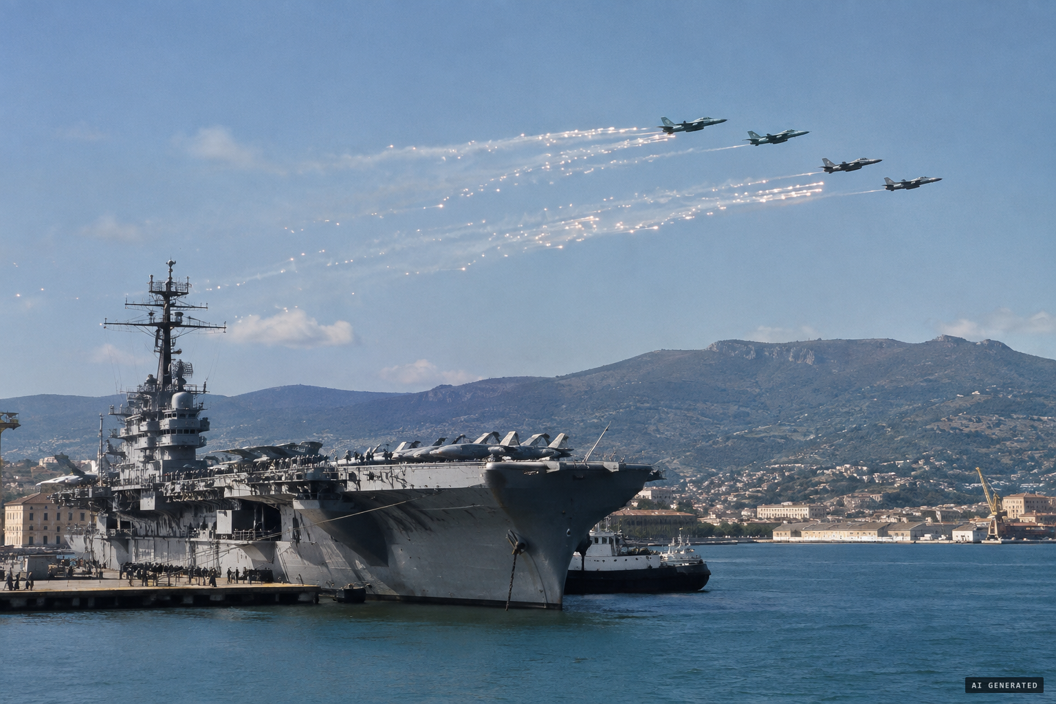 USS Lake Champlain at Livorno and the radar chaff theory