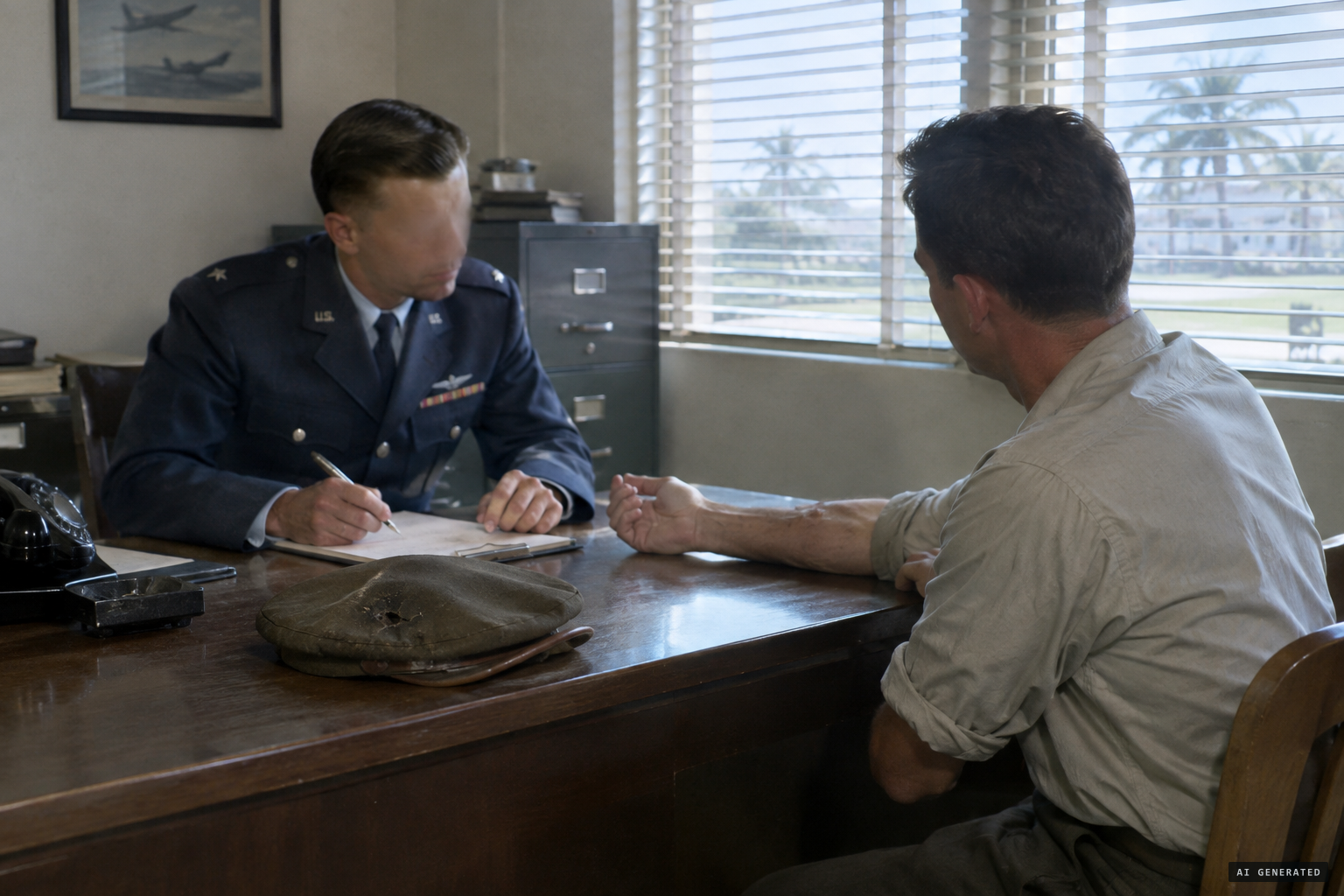Captain Ruppelt of Project Blue Book interviews DesVergers