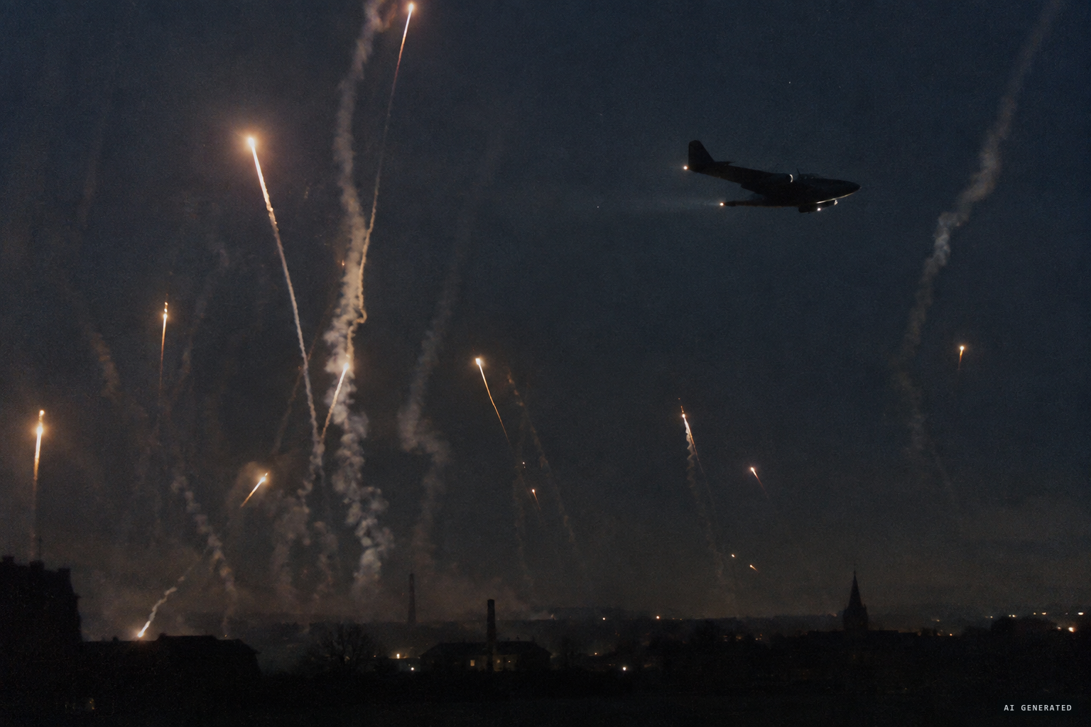 The Air Ministry points to flak rockets and Me 262 jets