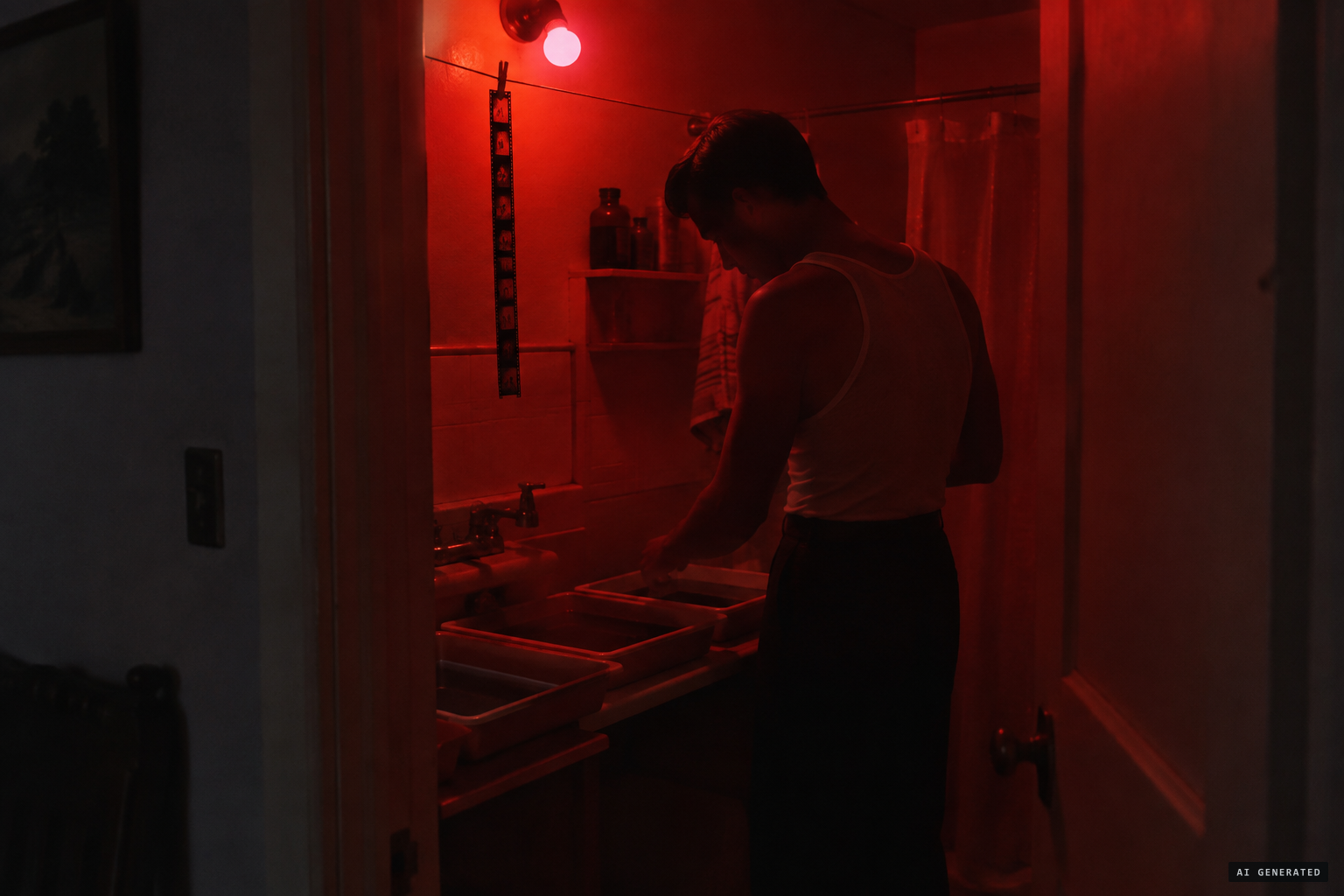 Pvt. X develops the film at home about a month later