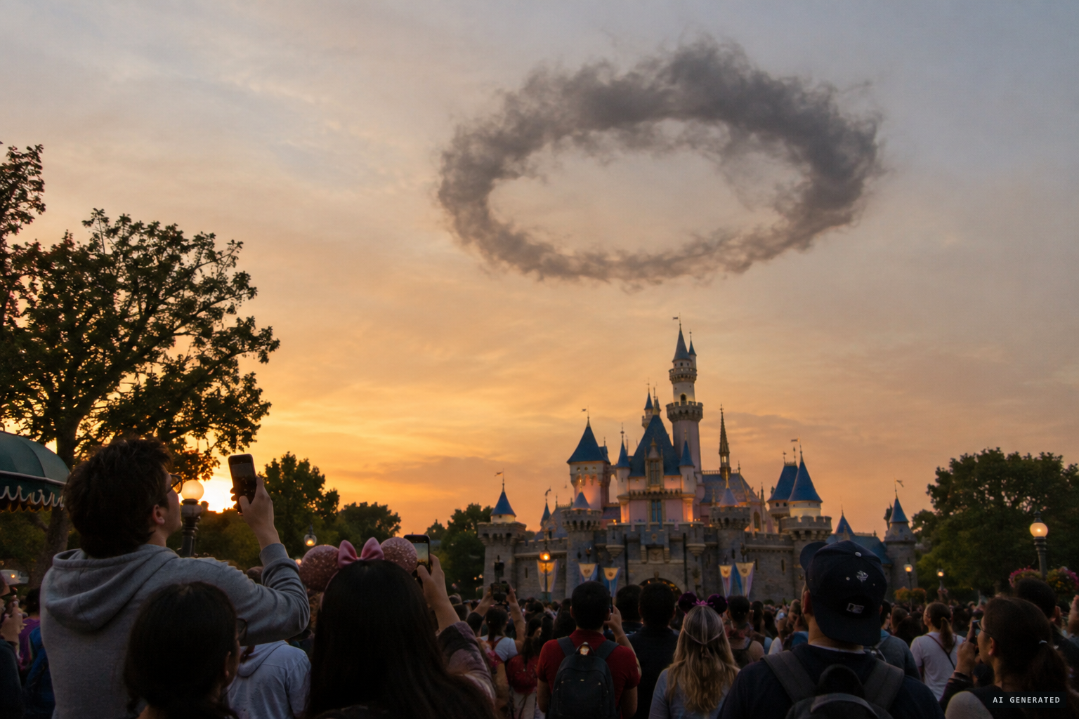 A ring-shaped 'UFO' over Disneyland in 2020 revives the Fort Belvoir case