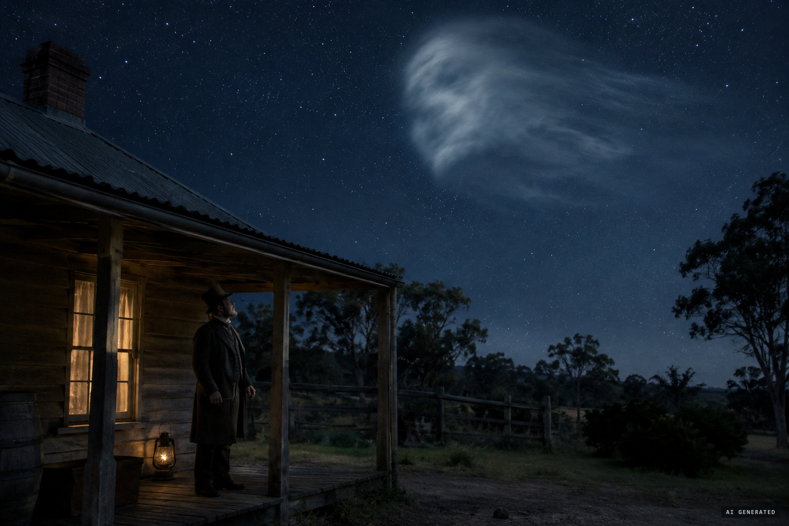 Under his verandah, Birmingham sees a head in the air looking intently upon him