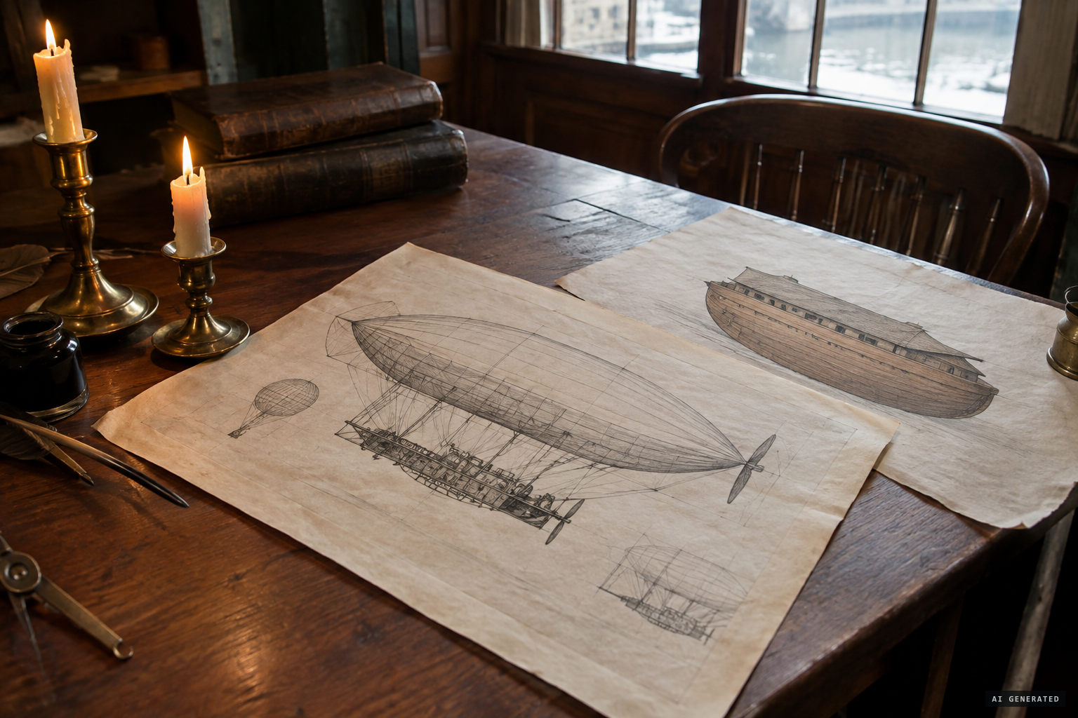 Bland's steam "Atmotic Ship", nothing like Birmingham's ark