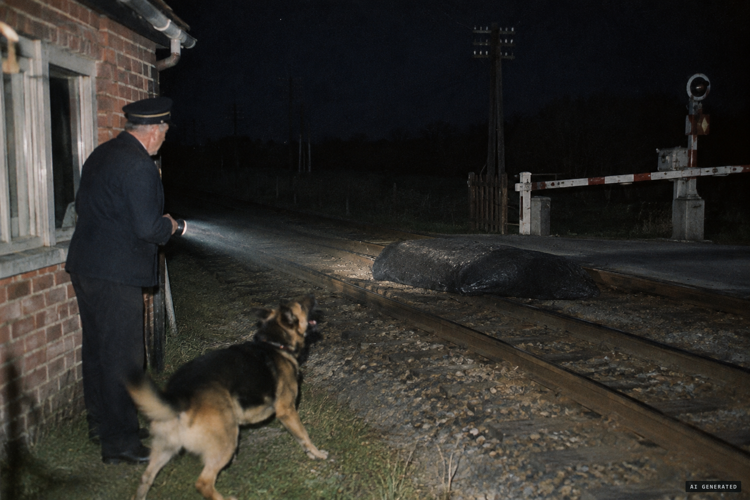 Marius Dewilde finds a dark mass on the track at crossing no. 79