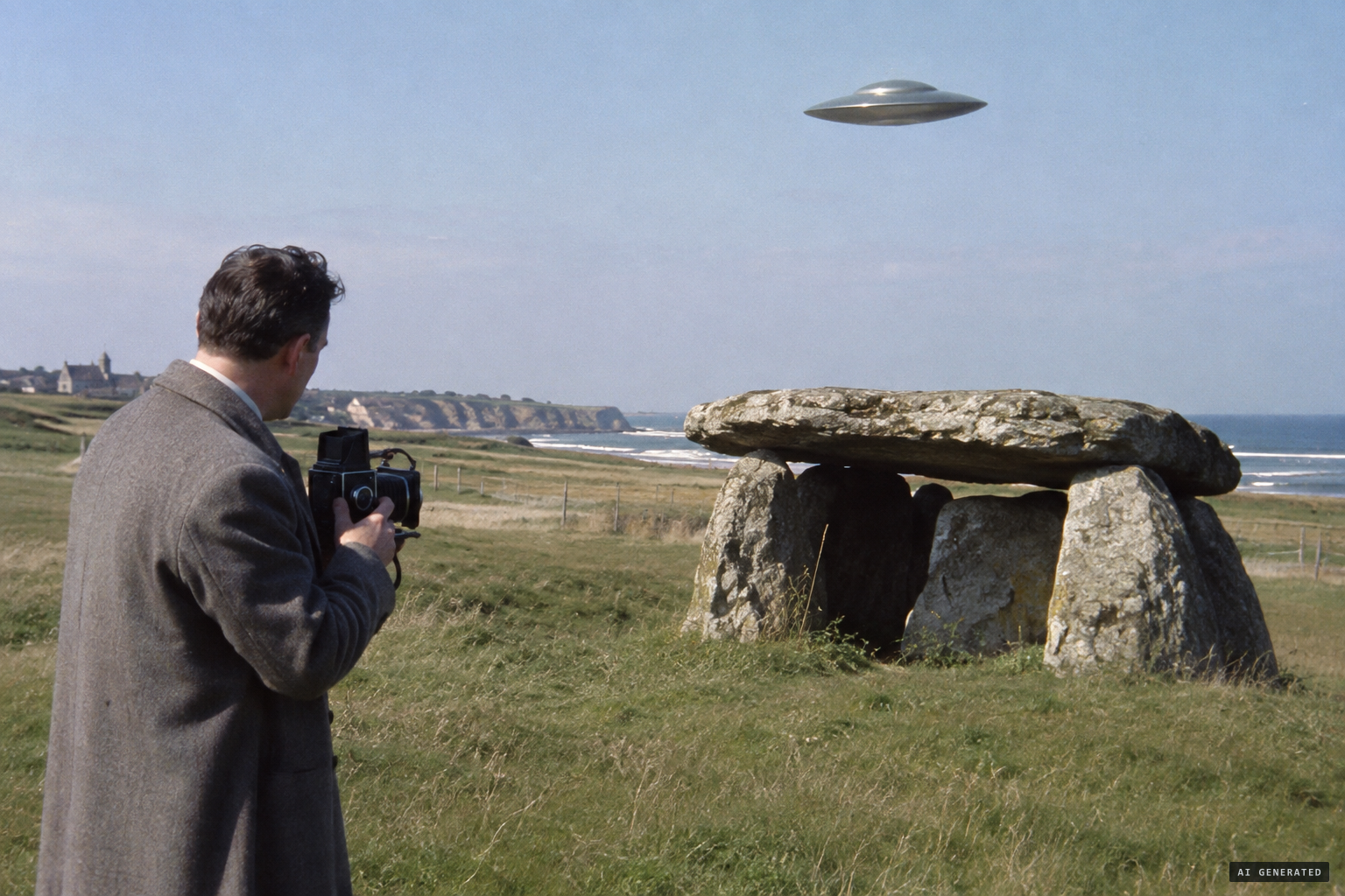 Émile Turpin photographs a metallic disc with a central bulge