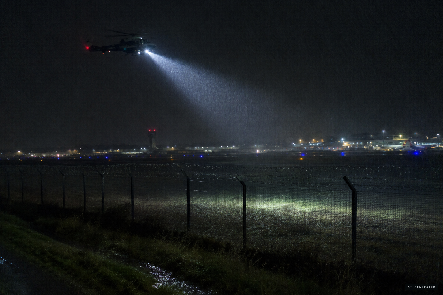 Police helicopter crews search but never sight a drone