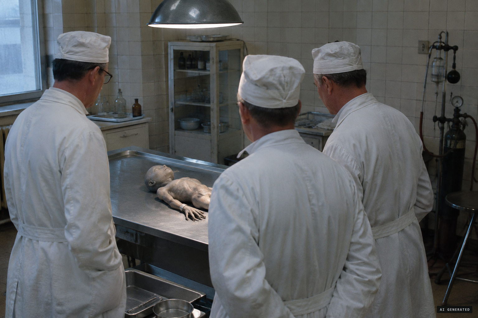 In the rumour, examiners study the being at a military hospital