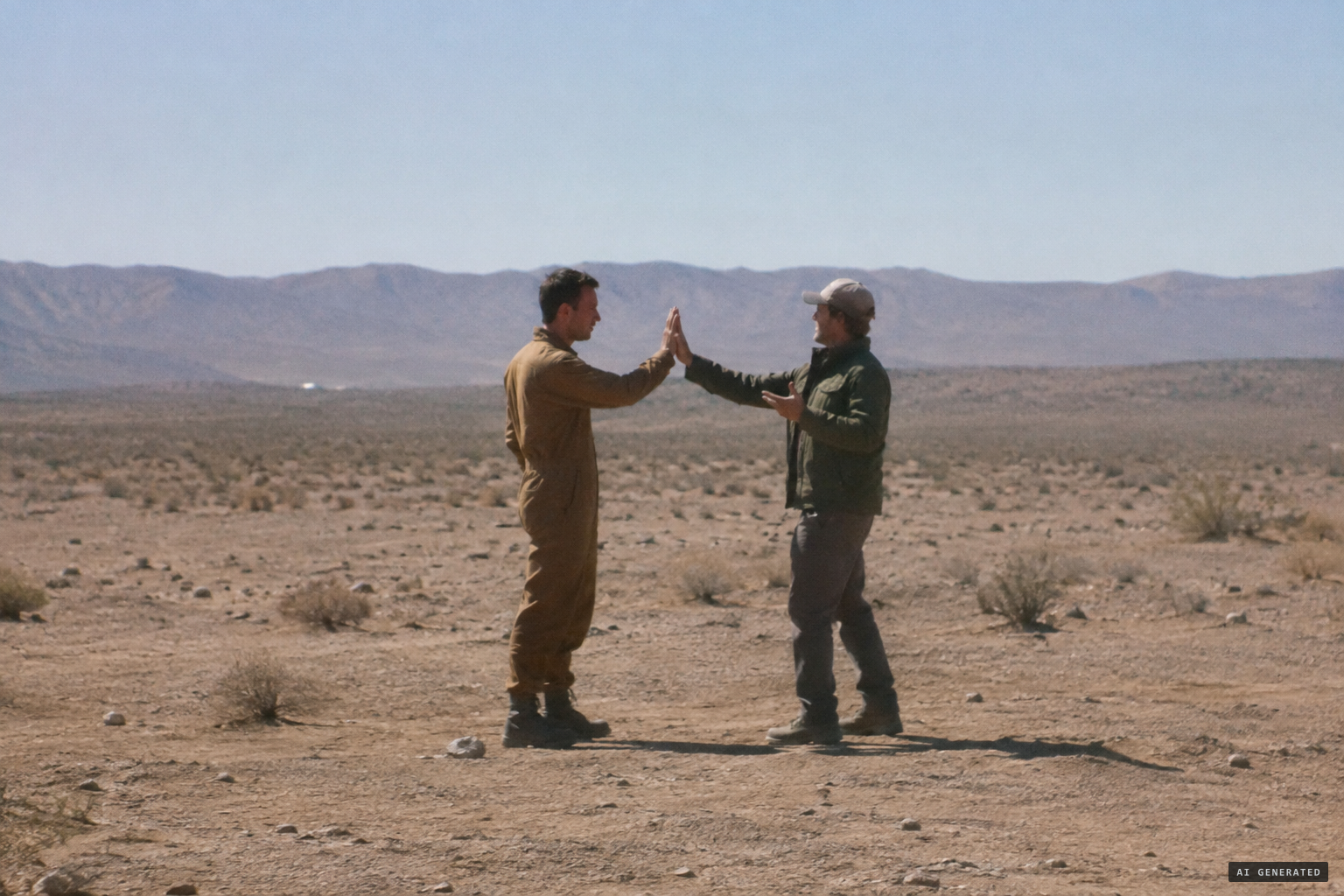 They communicate by telepathy and hand signs, and touch palms