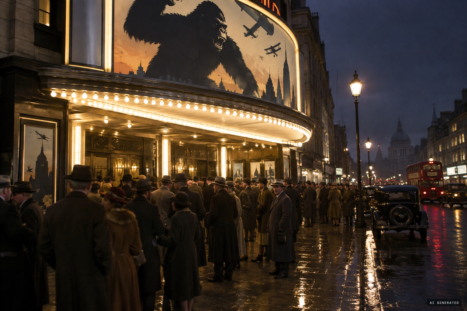 King Kong draws London crowds in August 1933